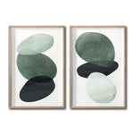 Cargar imagen en el visor de la galería, Set 2 Cuadros Decorativos Abstract Colors  036 - Arte Abstracto en Verde
