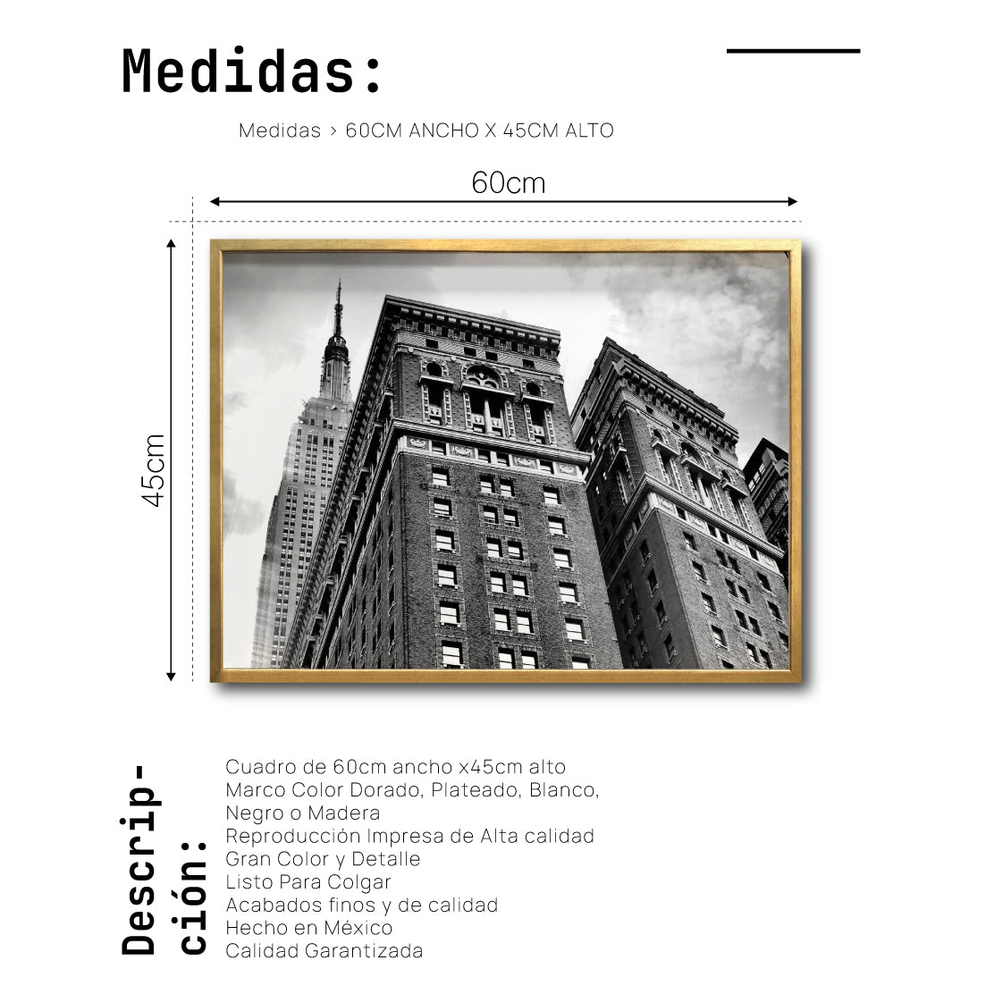Cuadro Decorativo NY 036 - Empire State Nueva York