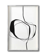 Cargar imagen en el visor de la galería, Cuadro Decorativo Abstracto Negro Arena 036 - Arte Lineal Estilo Minimalista
