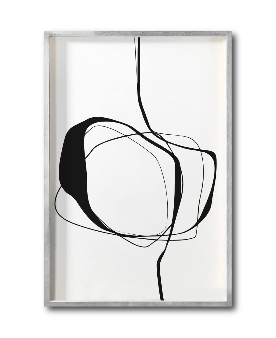 Cuadro Decorativo Abstracto Negro Arena 036 - Para Credenza