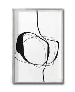 Cuadro Decorativo Abstracto Negro Arena 036 - Para Credenza