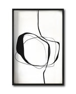 Cargar imagen en el visor de la galería, Cuadro Decorativo Abstracto Negro Arena 036 - Arte Lineal Estilo Minimalista
