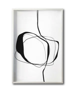 Cargar imagen en el visor de la galería, Cuadro Decorativo Abstracto Negro Arena 036 - Arte Lineal Estilo Minimalista
