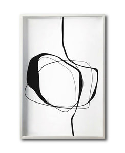 Cuadro Decorativo Abstracto Negro Arena 036 - Para Credenza
