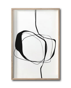 Cuadro Decorativo Abstracto Negro Arena 036 - Para Credenza