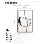 Cargar imagen en el visor de la galería, Cuadro Decorativo Abstracto Negro Arena 036 - Arte Lineal Estilo Minimalista
