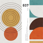 Cargar imagen en el visor de la galería, Set 3 Cuadros Decorativos Abstract Colors 037 - Arte Geométrico en Amarillo, Naranja y Café-Triptico
