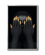 Cargar imagen en el visor de la galería, Cuadro Decorativo Black Woman 037 - Mujer Negra Africana con dorado
