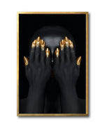 Cargar imagen en el visor de la galería, Cuadro Decorativo Black Woman 037 - Mujer Negra Africana con dorado
