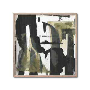 Cuadro Decorativo Abstracto Negro Arena 037 - Para Credenza