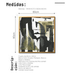 Cargar imagen en el visor de la galería, Cuadro Decorativo Abstracto Negro Arena 037 - Para Credenza

