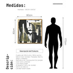 Cargar imagen en el visor de la galería, Cuadro Decorativo Abstracto Negro Arena 037 - Para Credenza
