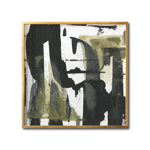 Cuadro Decorativo Abstracto Negro Arena 037 - Para Credenza