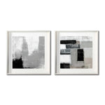 Cargar imagen en el visor de la galería, Set 2 Cuadros Decorativos Abstracto Negro Arena 038 - Para Credenza
