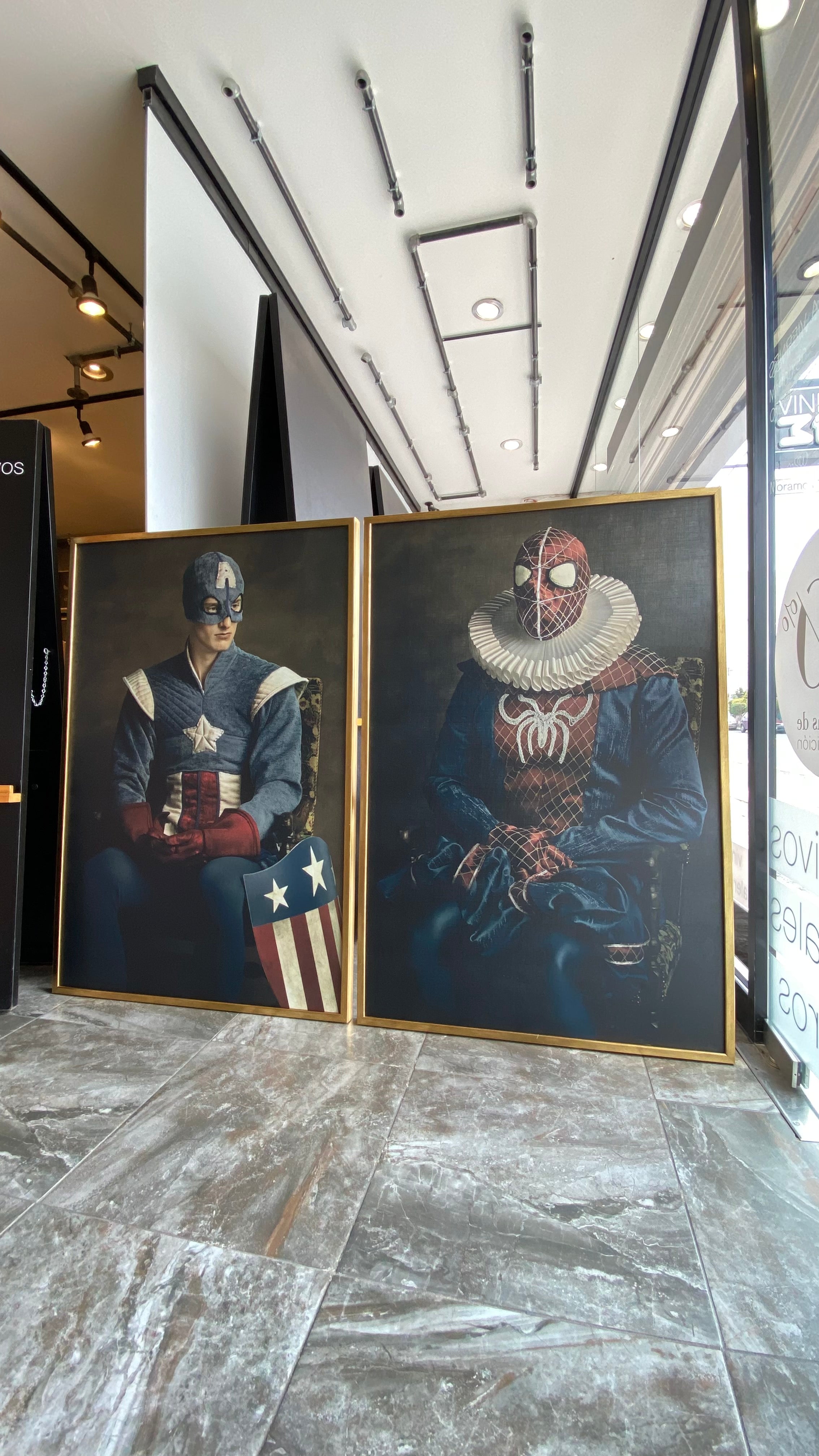 Set Cuadros Decorativos Personajes Época 028 Superhéroes Avengers Spiderman Capitán America