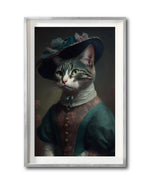 Cargar imagen en el visor de la galería, Cuadro Decorativo Animales Época 039 - Dama Gato con Sombrero
