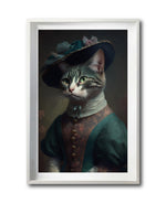 Cargar imagen en el visor de la galería, Cuadro Decorativo Animales Época 039 - Dama Gato con Sombrero
