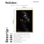 Cargar imagen en el visor de la galería, Cuadro Decorativo Black Woman 039 - Mujer Negra Africana con dorado
