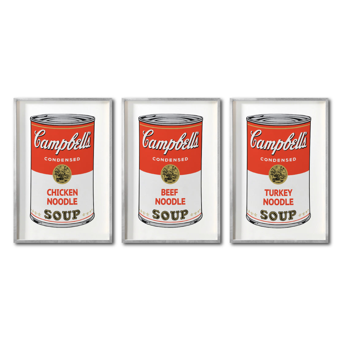 Set Cuadros Decorativos Warhol 039 Campbells Pop Art