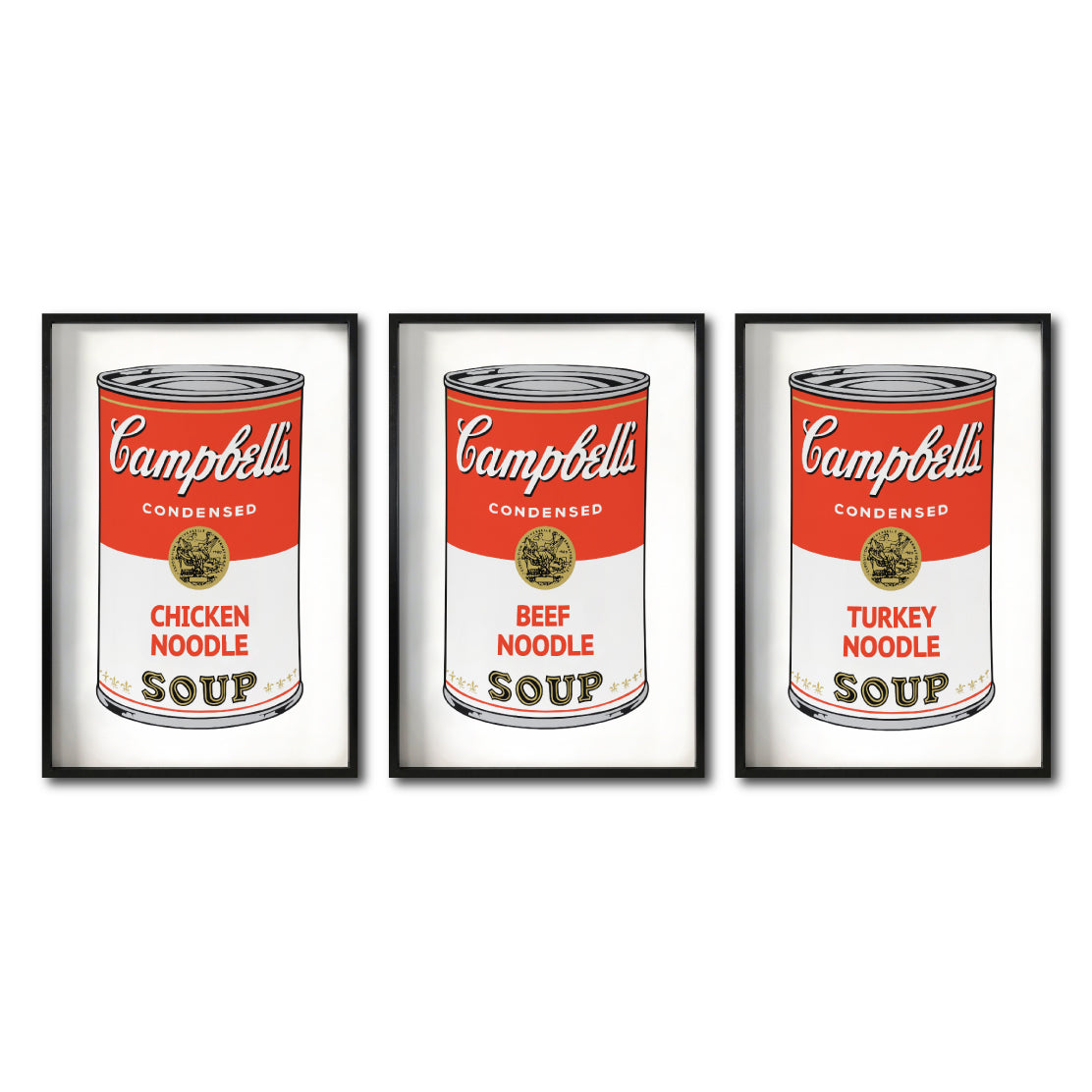 Set Cuadros Decorativos Warhol 039 Campbells Pop Art