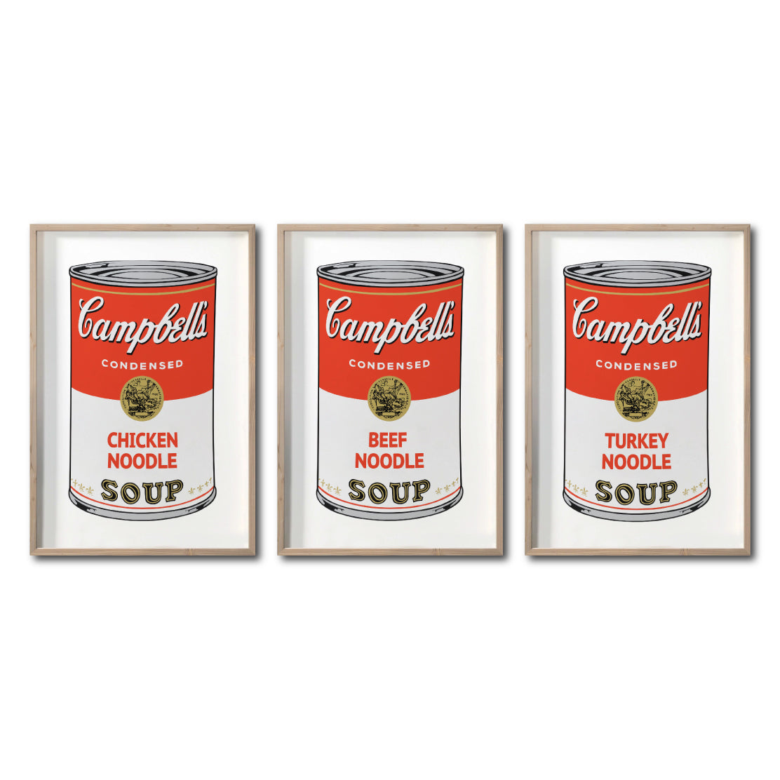 Set Cuadros Decorativos Warhol 039 Campbells Pop Art