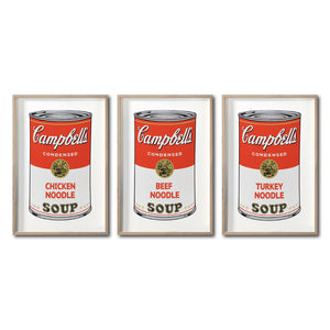 Set Cuadros Decorativos Warhol 039 Campbells Pop Art