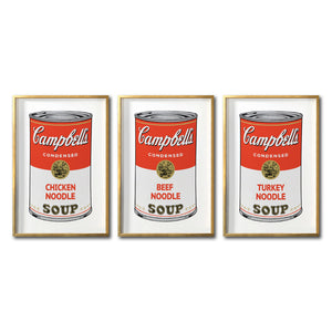 Set Cuadros Decorativos Warhol 039 Campbells Pop Art