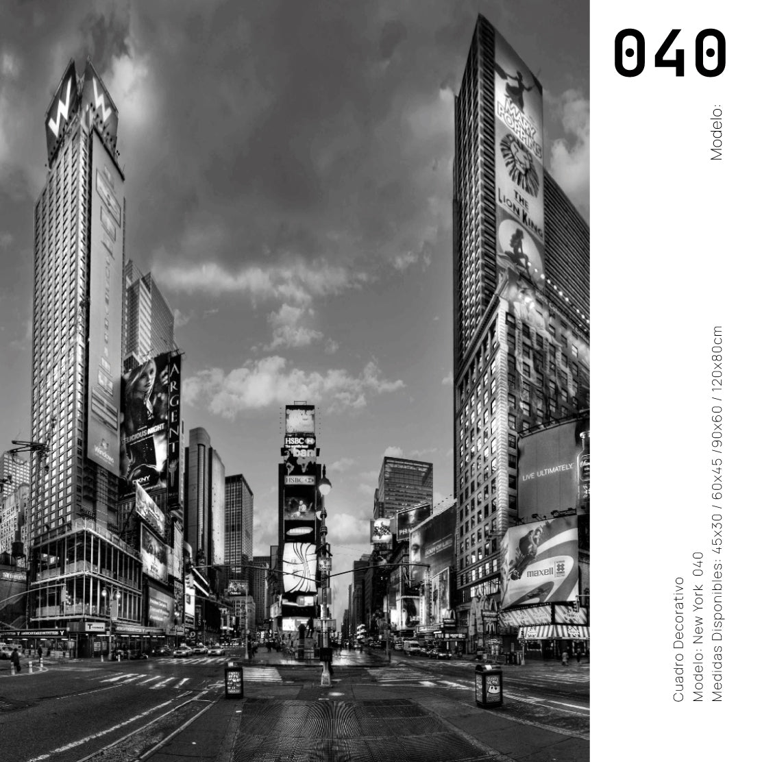 Cuadro Decorativo NY 040 - Time Square New York