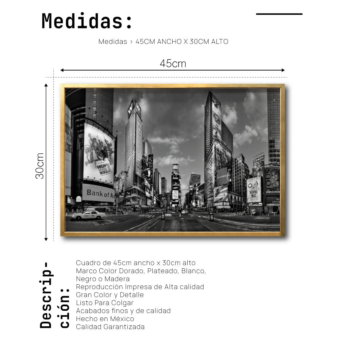 Cuadro Decorativo NY 040 - Time Square New York