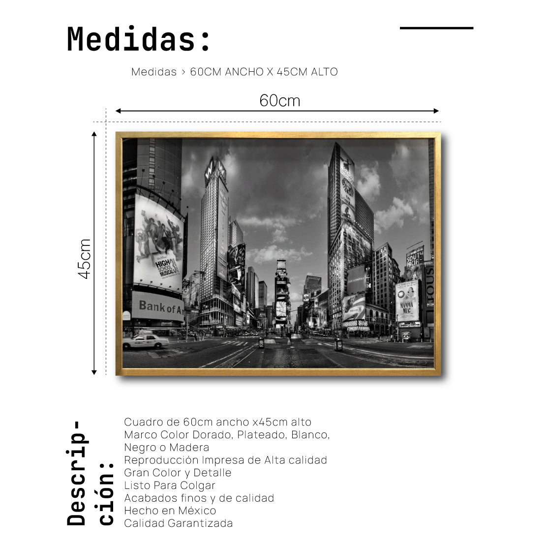 Cuadro Decorativo NY 040 - Time Square New York