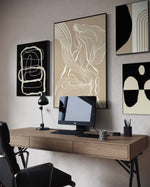 Cargar imagen en el visor de la galería, Set Cuadros Decorativos Abstracto Negro Arena 2 - 230 B - 4piezas Arte Moderno y Minimalista Estilo Nordico Tonos Neutros
