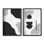 Cargar imagen en el visor de la galería, Set Cuadros Decorativos Abstracto Negro Arena 040 - Para Recámara
