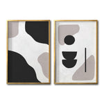 Cargar imagen en el visor de la galería, Set Cuadros Decorativos Abstracto Negro Arena 040 - Para Recámara
