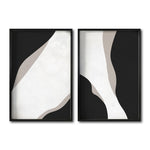 Cargar imagen en el visor de la galería, Set 2 Cuadros Decorativos Abstracto Negro Arena 041 - Estilo Boho Minimalista
