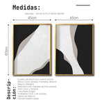 Cargar imagen en el visor de la galería, Cuadros Decorativos Abstracto Negro Arena 041 para Comedor
