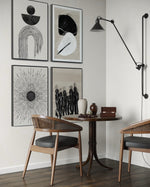 Cargar imagen en el visor de la galería, Set Cuadros Decorativos Abstracto Negro Arena 2 - 226C - 4piezas Arte Moderno y Elegante Estilo Nordico Boho en Tonos Neutros
