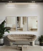 Cargar imagen en el visor de la galería, Set Cuadros Decorativos Abstracto Negro Arena 2 - 209 - Triptico Moderno y Elegante Arte Minimalista en Tonos Neutros
