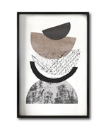 Cargar imagen en el visor de la galería, Cuadro Decorativo Abstracto Negro Arena 042-Estilo Boho Minimalista
