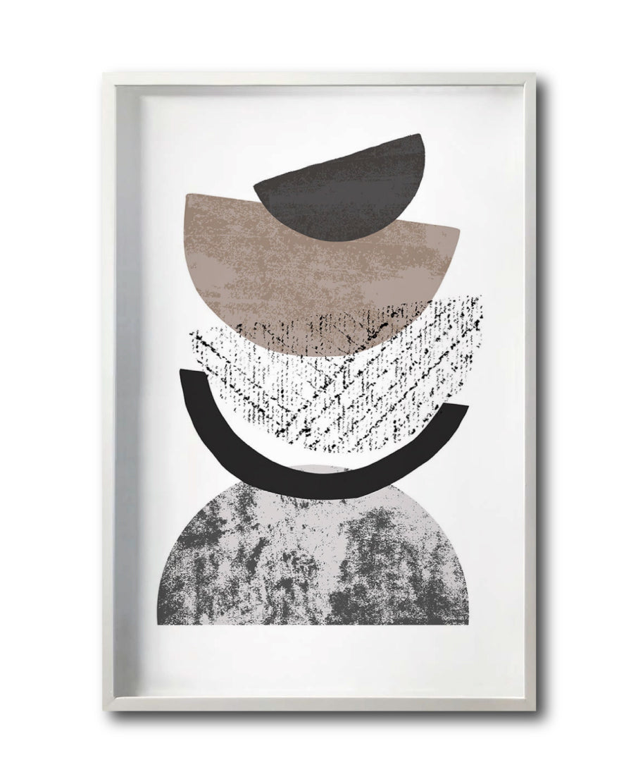 Cuadro Decorativo Abstracto Negro Arena 042 - Para Credenza