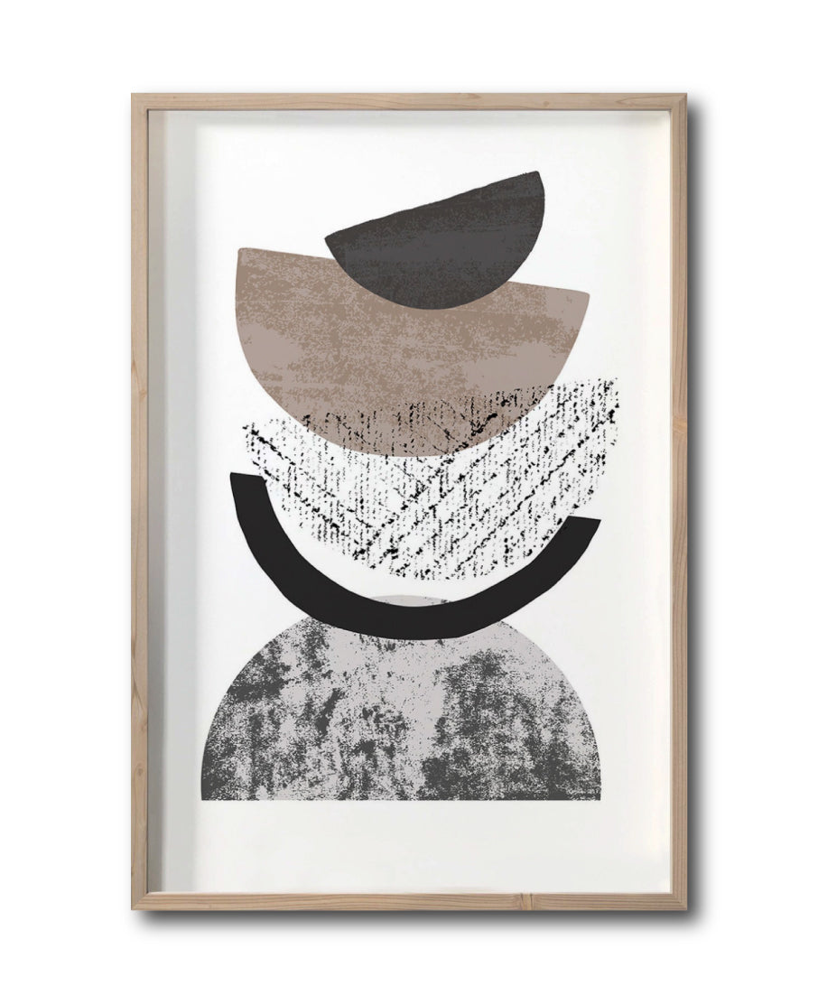 Cuadro Decorativo Abstracto Negro Arena 042 - Para Credenza