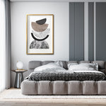 Cargar imagen en el visor de la galería, Cuadro Decorativo Abstracto Negro Arena 042-Estilo Boho Minimalista
