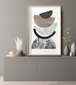 Cargar imagen en el visor de la galería, Cuadro Decorativo Abstracto Negro Arena 042-Estilo Boho Minimalista
