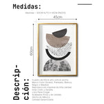 Cargar imagen en el visor de la galería, Cuadro Decorativo Abstracto Negro Arena 042-Estilo Boho Minimalista
