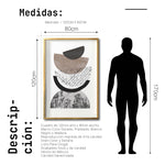 Cargar imagen en el visor de la galería, Cuadro Decorativo Abstracto Negro Arena 042-Estilo Boho Minimalista
