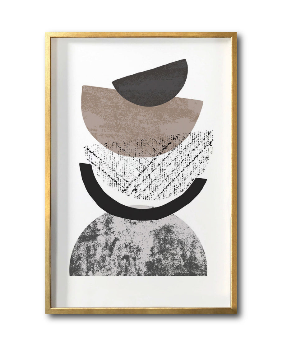 Cuadro Decorativo Abstracto Negro Arena 042 - Para Credenza