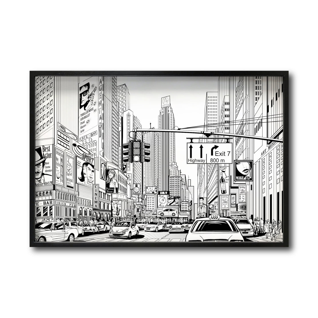 Cuadro Decorativo NY 043 - Time Square New York - Time Square Nueva York