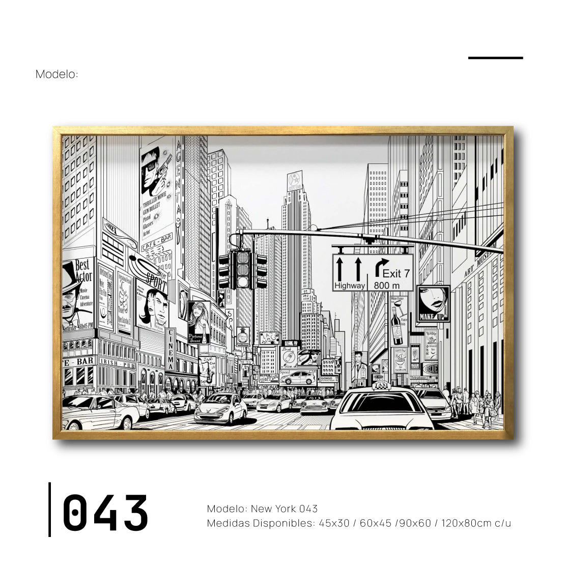 Cuadro Decorativo NY 043 - Time Square New York - Time Square Nueva York