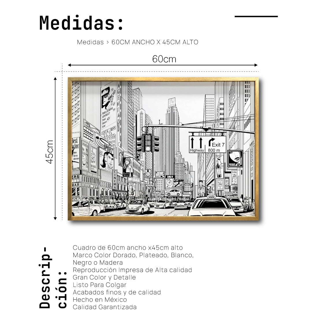 Cuadro Decorativo NY 043 - Time Square New York - Time Square Nueva York