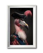 Cargar imagen en el visor de la galería, Cuadro Decorativo Animales Época 043 - Capitán Flamingo Vintage con Sombrero
