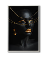 Cargar imagen en el visor de la galería, Cuadro Decorativo Black Woman 043 - Mujer Negra Africana con Joyas Doradas
